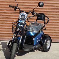 Електрическа триколка М3 двуместна задно синя, снимка 1 - Мотоциклети и мототехника - 36465048