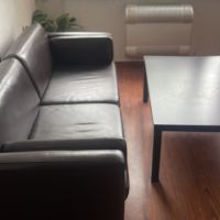 Офис диван кафява кожа, снимка 1 - Дивани и мека мебел - 45584768