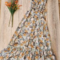 Дълга рокля на цветя, снимка 1 - Рокли - 46190301