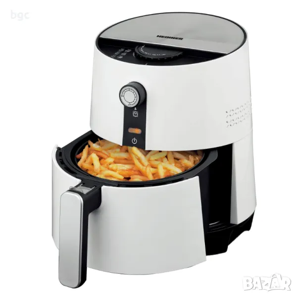 НОВ Фритюрник с горещ въздух Heinner AirFryer HAF-1300WH, 1250 W, Съд 3.6 л, Кошница 2.6 л, Регулиру, снимка 1