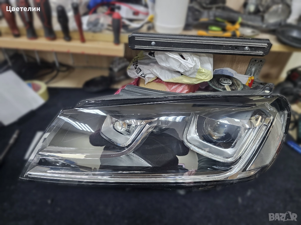 Ляв фар VW Tuareg 8P Facelift lqv far туарег 8п фейслифт , снимка 1
