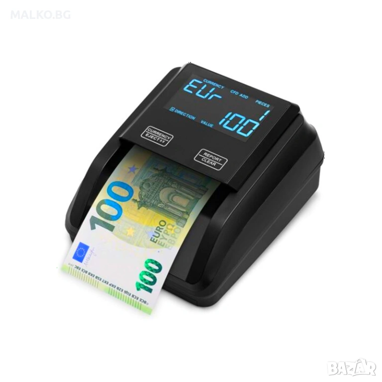 Машина/Детектор AL-130A за фалшиви банкноти Евро EU/Долари USD с брояч, на 220V или на батерия, снимка 1