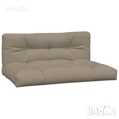 vidaXL Палетни възглавници, 2 бр, таупе, текстил(SKU:314551, снимка 1