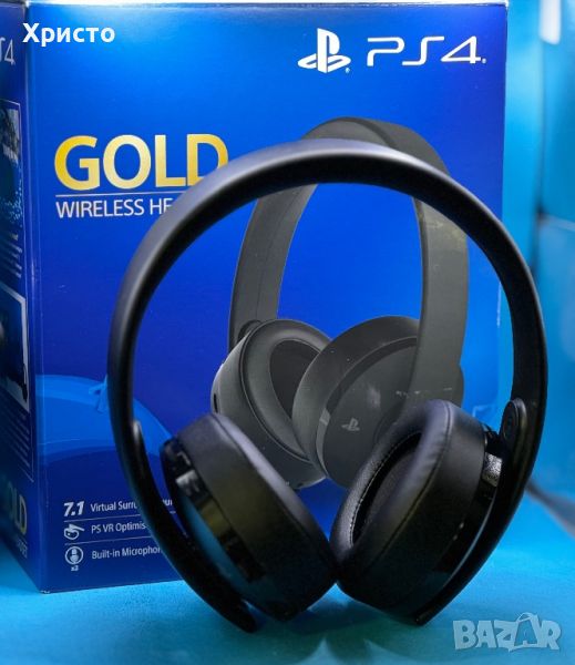 ГАРАНЦИОННИ!!! Слушалки SONY Wireless Gold за Playstation 4, Black Edition , снимка 1