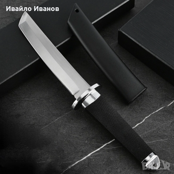 тактически нож тип танто с черна кания, снимка 1