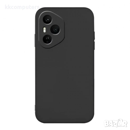 Силиконов кейс iPaky матиран и Протектор За Honor 400 Pro, Черен, снимка 1