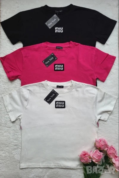 кроп тениска miu miu , снимка 1