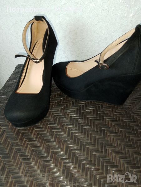 Черни Велурени обувки , снимка 1