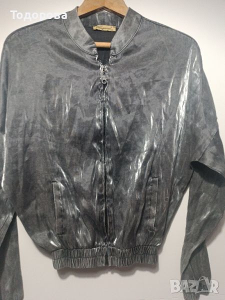 Ново лъскаво сиво якенце, снимка 1