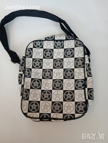 Чанта За През Рамо Изкуствена Кожа Пентаграм, снимка 1