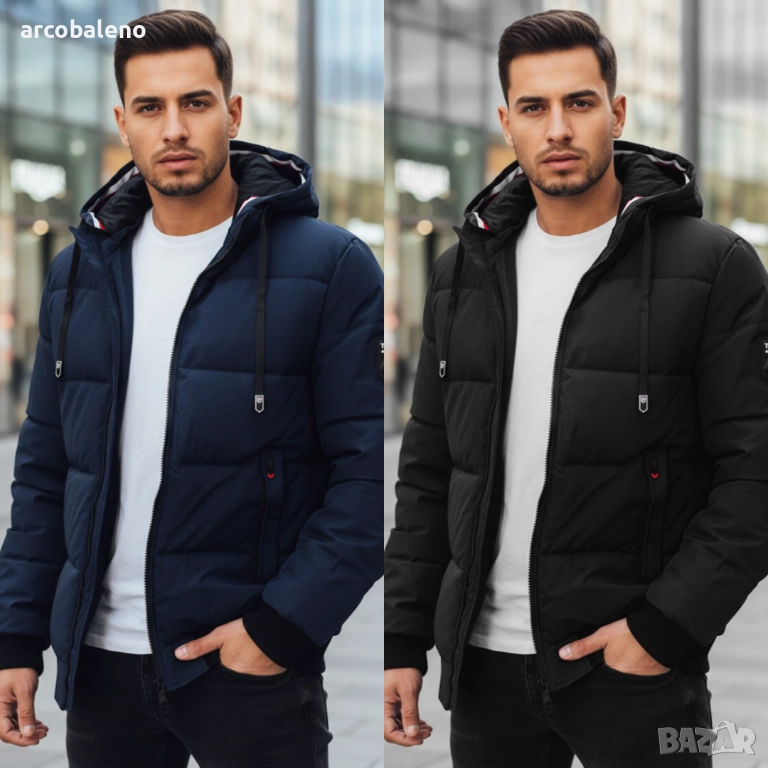 Мъжко зимно яке с качулка, 2цвята , снимка 1
