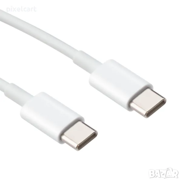 USB кабел Type C to Type C - 1 Meter white (fast charging), снимка 1