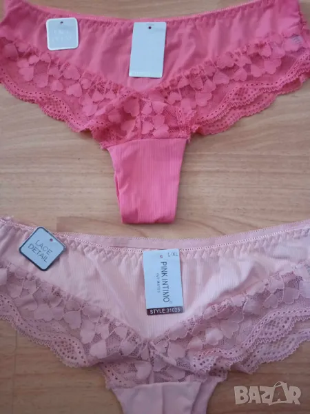 Дамски дантелени бикини тип бразилско дупе размер L/XL, снимка 1