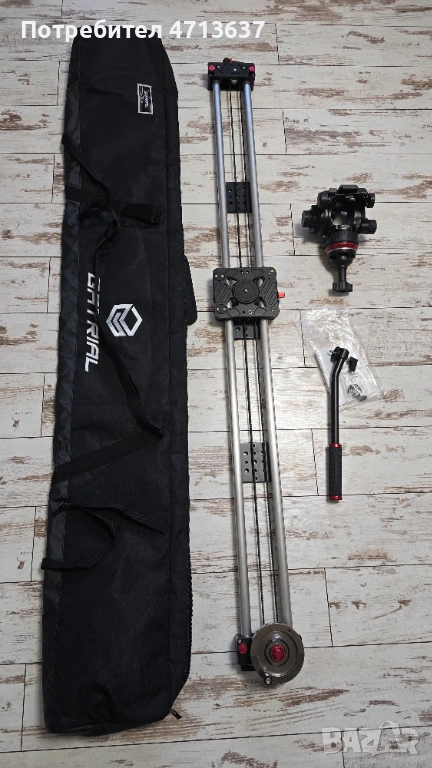 Слайдер за камера и глава за статив, снимка 1