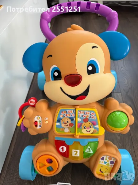 Музикална проходилка кученце на български език Fisher Price , снимка 1