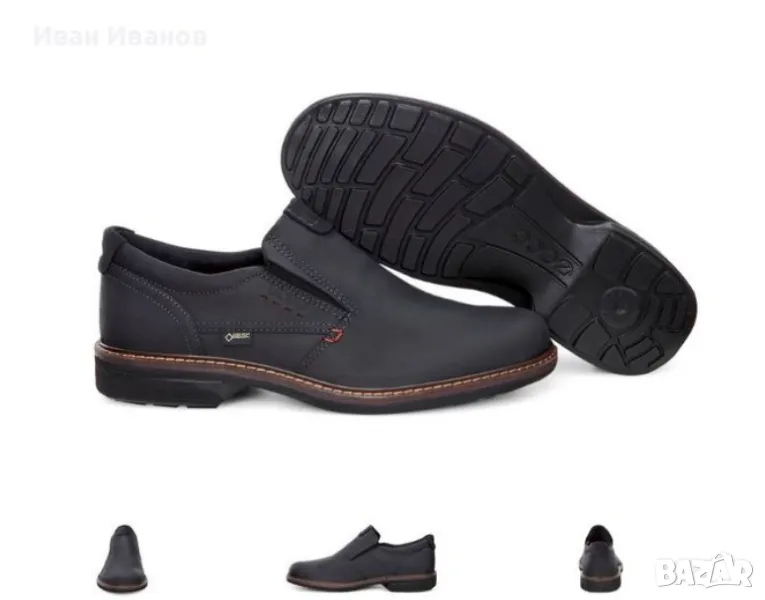 ECCO Водоустойчиви обувки от набук Turn GTX Slip-On номер 42, снимка 1