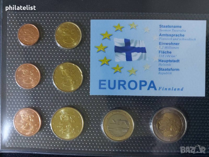 Финландия 2011 - Евро сет - комплектна серия от 1 цент до 2 евро, снимка 1