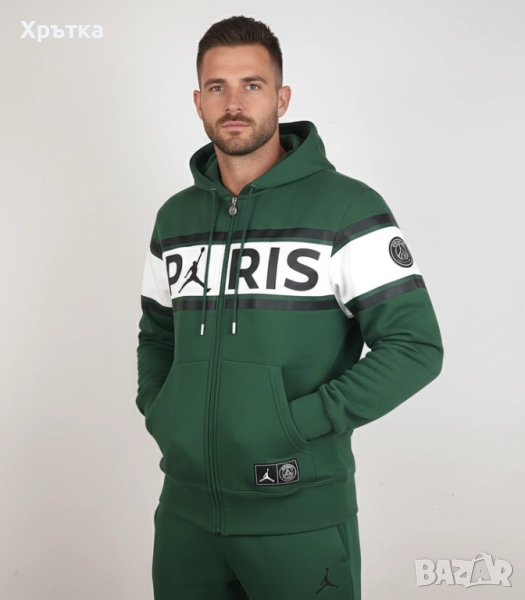 Jordan x PSG Fleece Hoodie - Оригинално мъжко горнище размер S, снимка 1