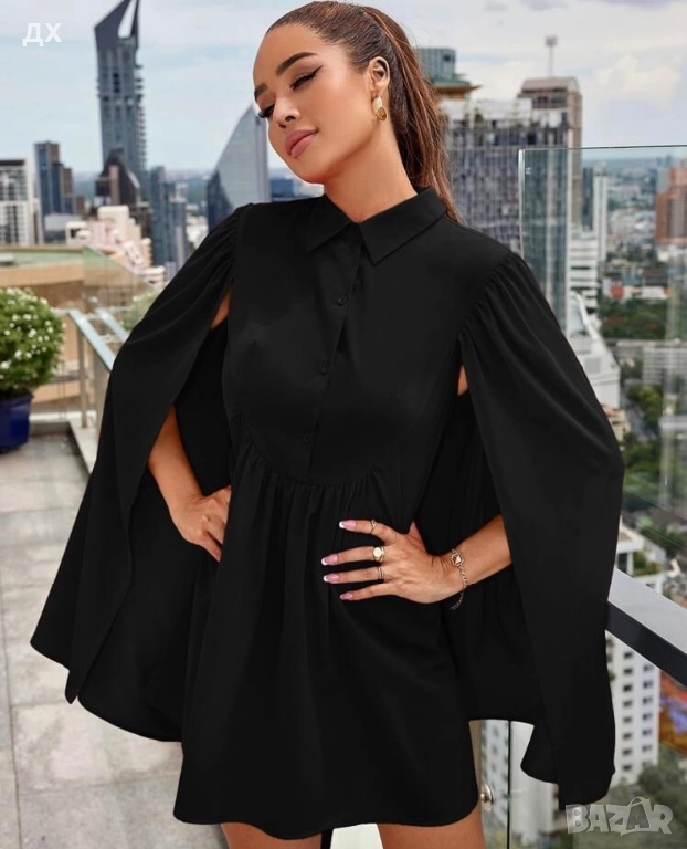 Туника тип риза с паднал ръкав, снимка 1