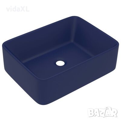 vidaXL Луксозна мивка, матово тъмносиня, 41x30x12 см, керамика(SKU:147045, снимка 1