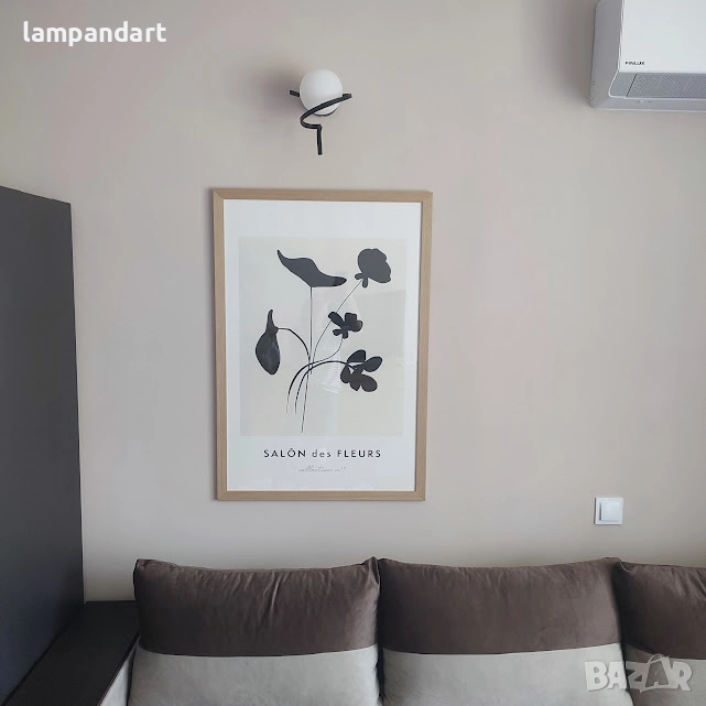 Голяма абстрактна карина Цветя с рамка, снимка 1