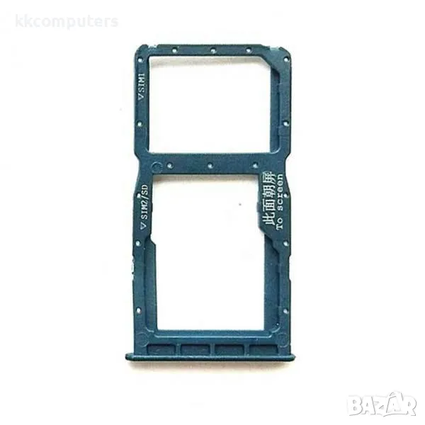 SIM / MicroSD държач /Син/ за Huawei P30 Lite Баркод : 563109, снимка 1