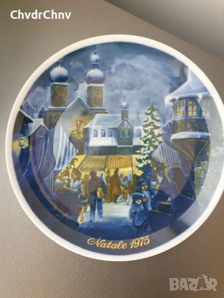 Немска колекционерска декоративна порцеланова чиния за стена Royal Tettau Bavaria/Natale 1975-1976, снимка 1