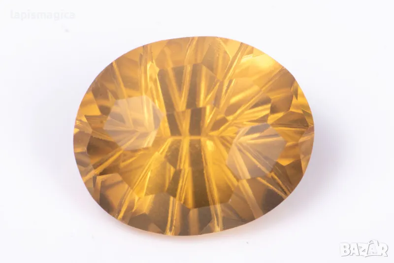 Цитрин 4.51ct VS овална fancy шлифовка #2, снимка 1