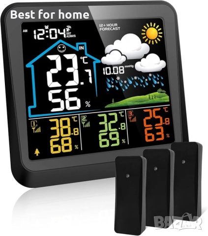  onlyfly Безжична метеорологична станция с 3 външни сензора