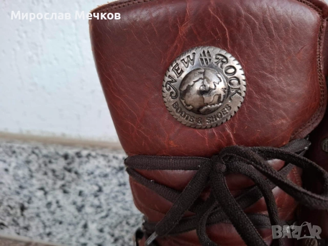 Мъжки ботуши New Rock Естествена кожа , снимка 3 - Мъжки ботуши - 54185925