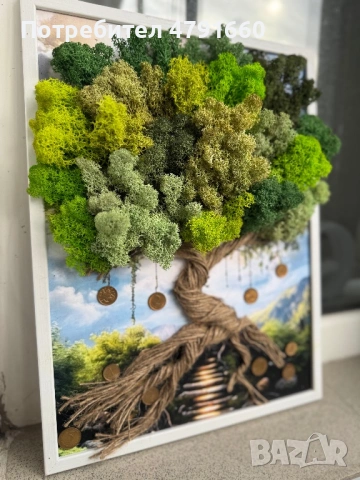 Ръчно изработени картини със скандинавски мъх, снимка 2 - Декорация за дома - 54140265