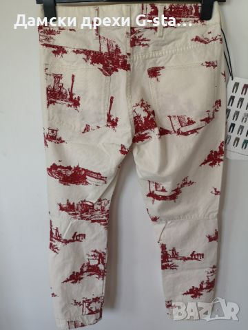 Дамски панталон G-Star RAW® 5622 3D MID BOYFRIEND COJ WMN MILK/CHILI RED, размер W26/L30(6)  /280/, снимка 5 - Панталони - 46357691