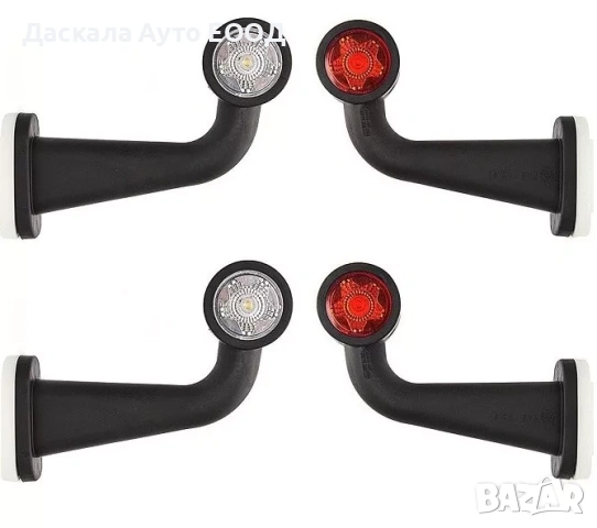 1бр. ЛЕД LED криви рогчета габарити с 2 SMD диода 12-24V , ПОЛША