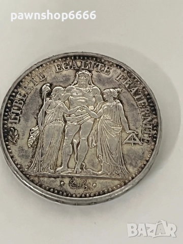 Сребърна монета Франция 10 франка, 1970, снимка 6 - Нумизматика и бонистика - 52606698