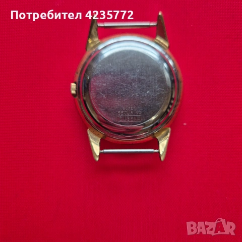 Позлатен швейцарски колекционерски винтидж часовник Dugena автомат. , снимка 2 - Мъжки - 53492564