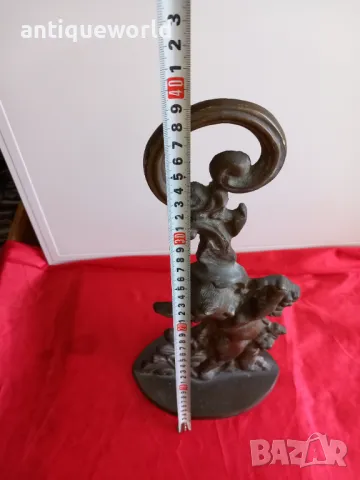 19 Век Викториански Бронзов Стопер за Врата , ХЕРУВИМ , Ангелче, снимка 5 - Антикварни и старинни предмети - 50397529
