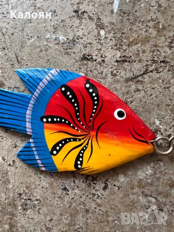 Ключодържател с дървена рибка, снимка 2 - Други - 51236460
