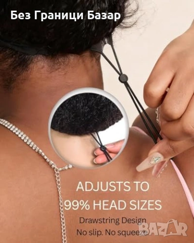 Нова Полуперука естествена коса Kinky Curly 14 инча за жени прическа , снимка 9 - Аксесоари за коса - 54230291