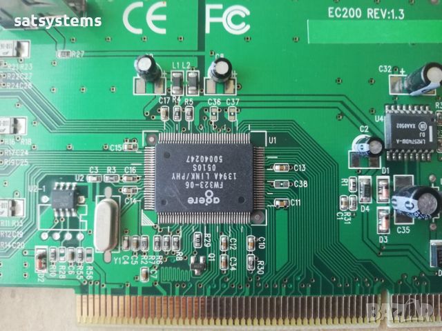  PCI 3+1 Port 1394A FireWire Adapter Card Agere FW323-06 Link/PNY EC200 REV.1.3, снимка 7 - Мрежови адаптери - 46336334