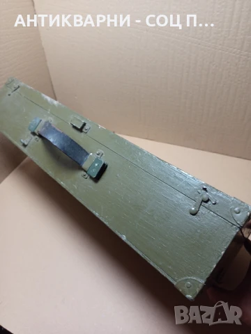 Стар Дървен Военен Сандък Куфар., снимка 2 - Антикварни и старинни предмети - 51184233