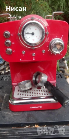 еспресо машина, CREATE, Thera Retro, червена