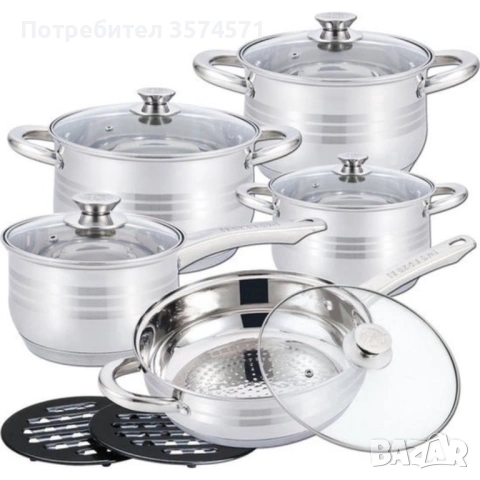 Комплект съдове за готвене 12 части Cheffinger