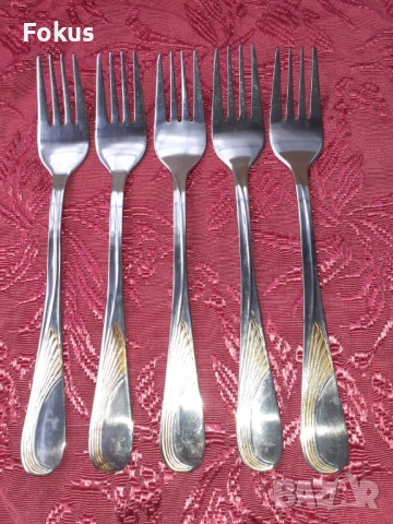 Луксозни прибори вилици Edelstahl Rostfrei - 5 бр. нови, снимка 2 - Антикварни и старинни предмети - 53738208