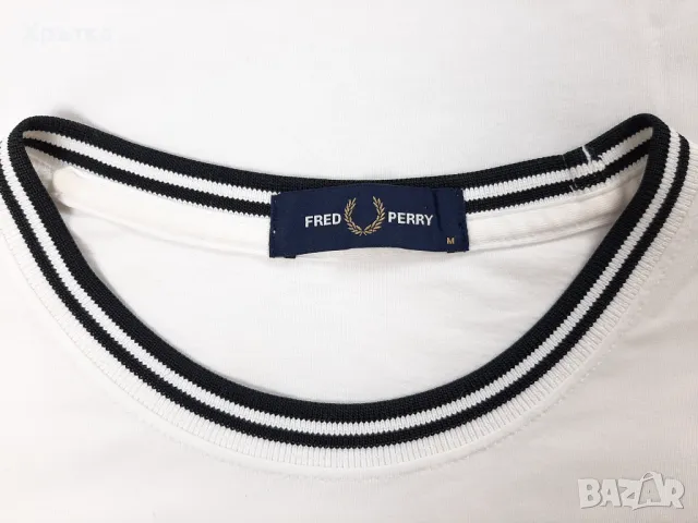 Fred Perry - Оригинална мъжка тениска размер M, снимка 6 - Тениски - 47438248