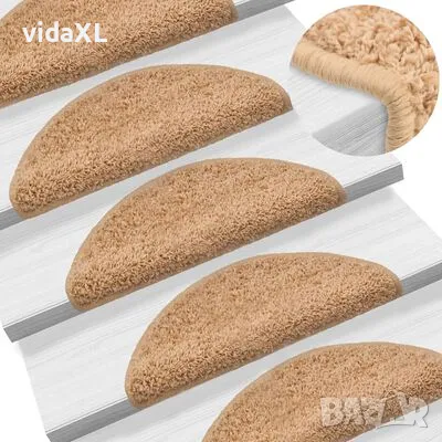 vidaXL 15 бр стелки за стълбища, бежови, 56x17x3 см（SKU:133894）, снимка 2 - Други - 48442939