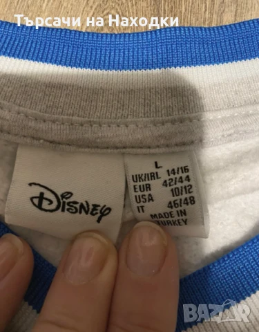 Дамски пуловер Stitch heather Grey L Large Disney джъмпър, снимка 2 - Блузи с дълъг ръкав и пуловери - 50927604