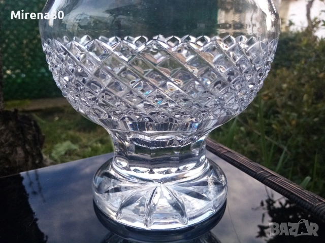 Българска кристална ваза, снимка 5 - Вази - 54133755