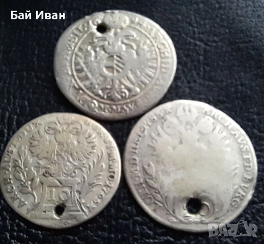 Стара сребърна монета/и 10 , 15 и 20 кройцера -топ цена !, снимка 4 - Нумизматика и бонистика - 45528590