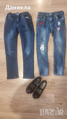 4 чифта обувки 31 и 32н + 2 чифта дънки 128