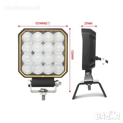 LED диоден халоген фар 4 инча 160W 12000lm ECE R10 – работна лампа за трактор, камион и техника, снимка 2 - Аксесоари и консумативи - 53991202